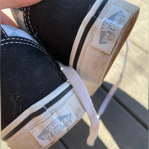 Women’s Blue & Black Checkered Vans - Picture 5 of 6